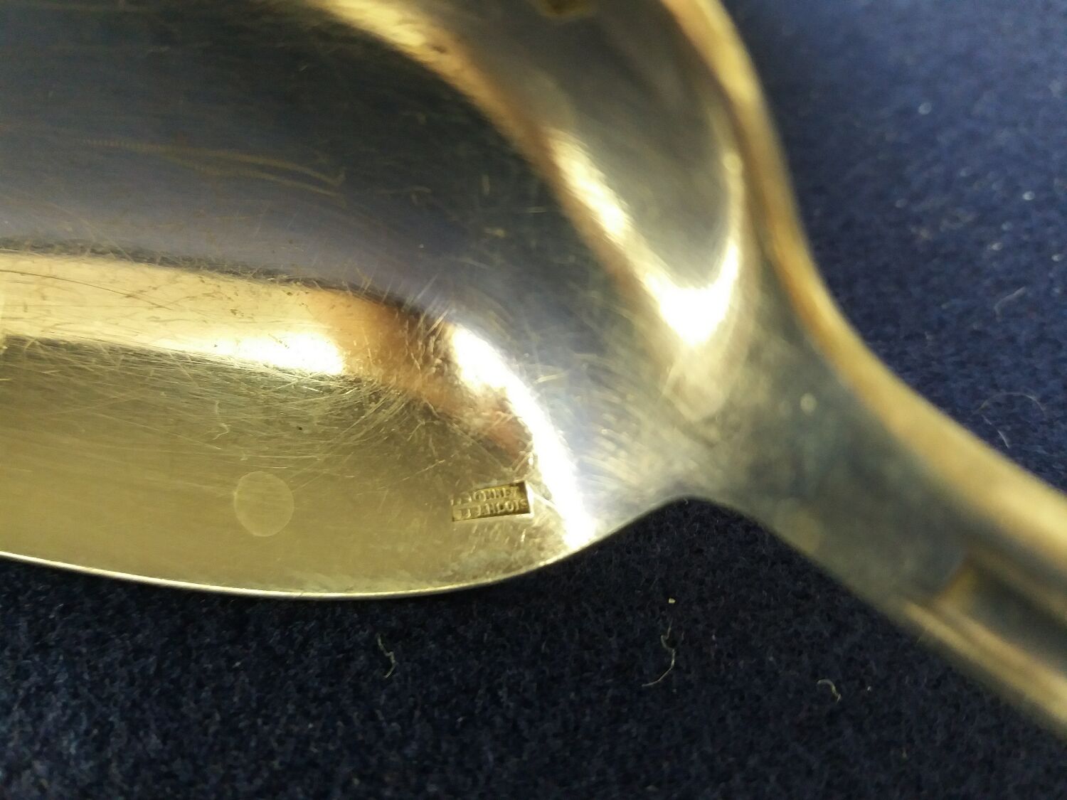 4 table spoons in silver metal from the brand frionnet françois art deco style