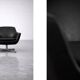 Vintage Mid-Century Scandinavian Modern Black Swivel Chairs, Set of 2