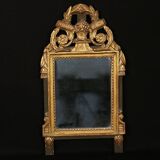 miroir louis XVI, bois doré à la feuille d'or, XVIIIeme siècle