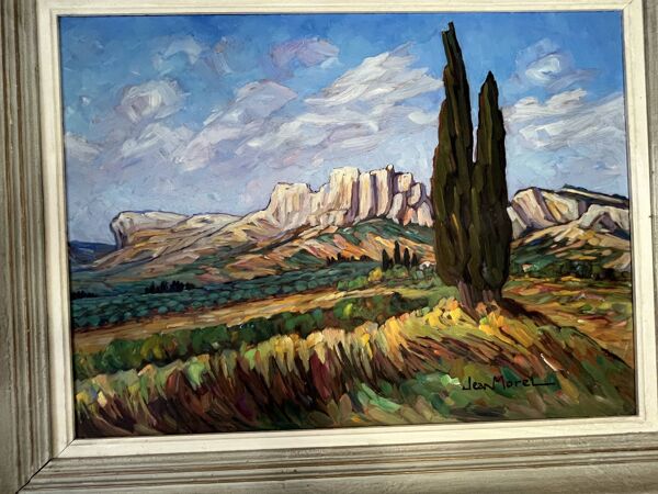 tableau les baux de Provence par Jean Morel
