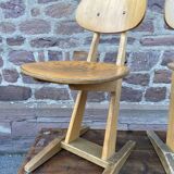 Set de 6 chaises d’école adulte Casala vintage design 1960