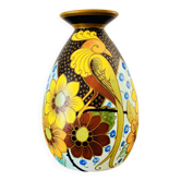 Vase Art Déco Charles Catteau Boch Frères  Décor 945 Oiseau de Paradis