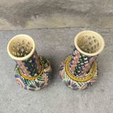 Pair of vintage openwork vases