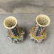 Paire de vases ajourés vintage