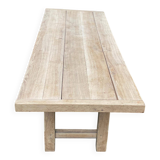 Renovated farmhouse table in solid oak from the 18th century, 240cm.