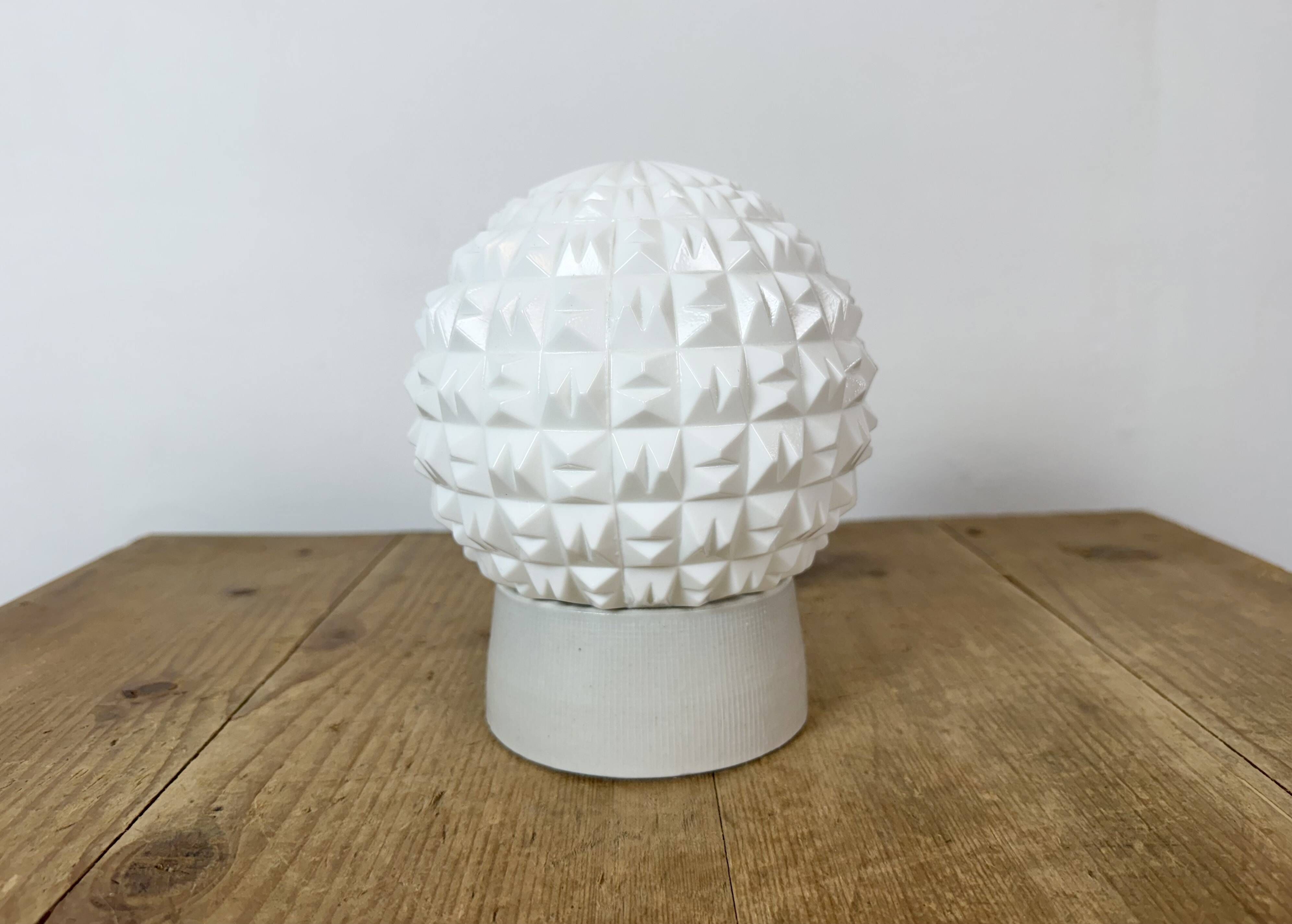 Vintage White Porcelain Ceiling Light, 1970s
