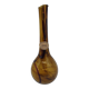 Vase / soliflore Verrerie de Saint-Just. Brown blown glass.