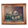 Antique original still life oil painting, fruit kitchen art