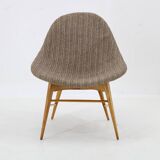 1970s Pair of Shell Beech Chairs, Czechoslovakia