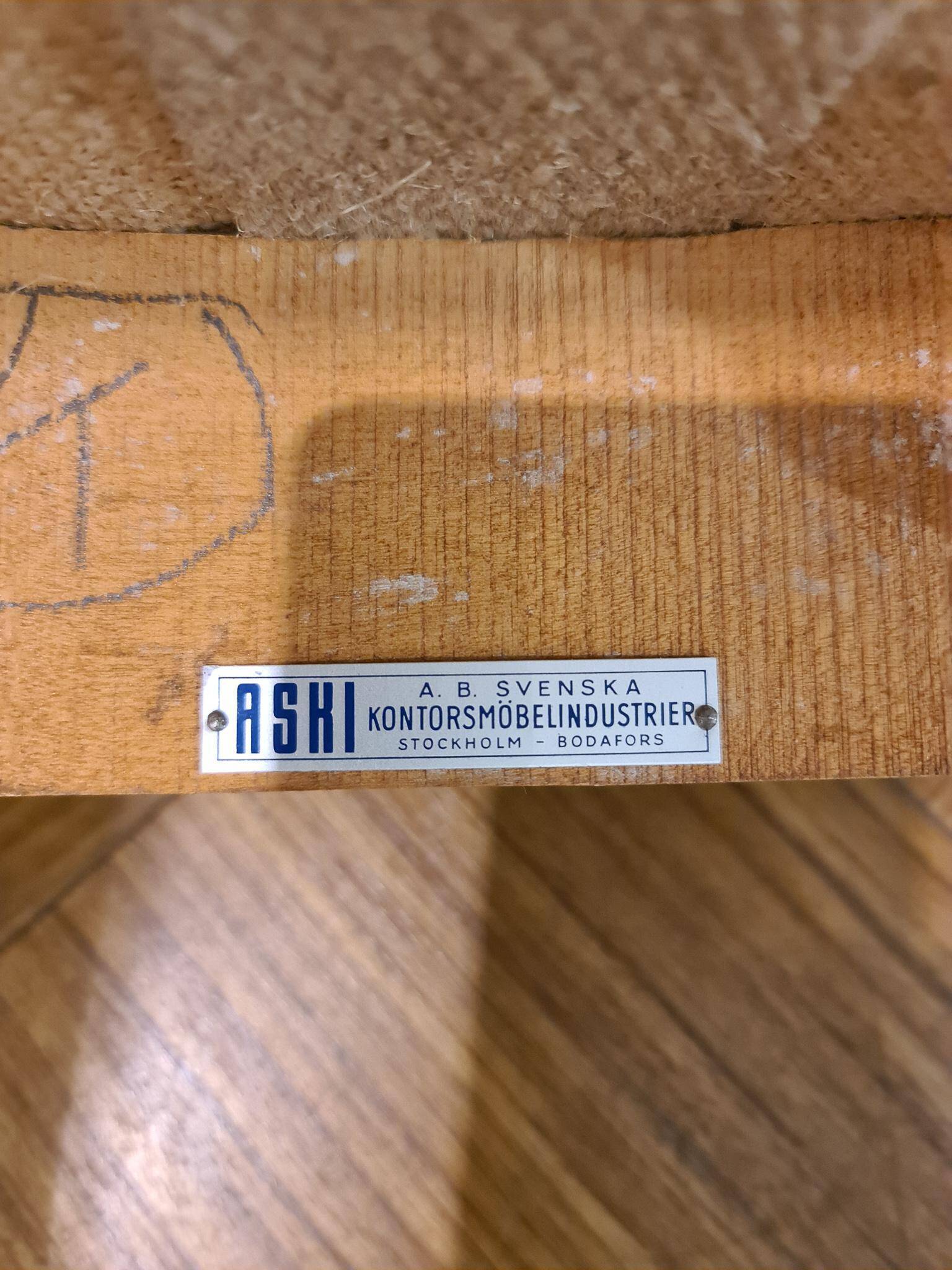 Art Deco lounge chairs Swedish office furniture, Sweden, 1940s