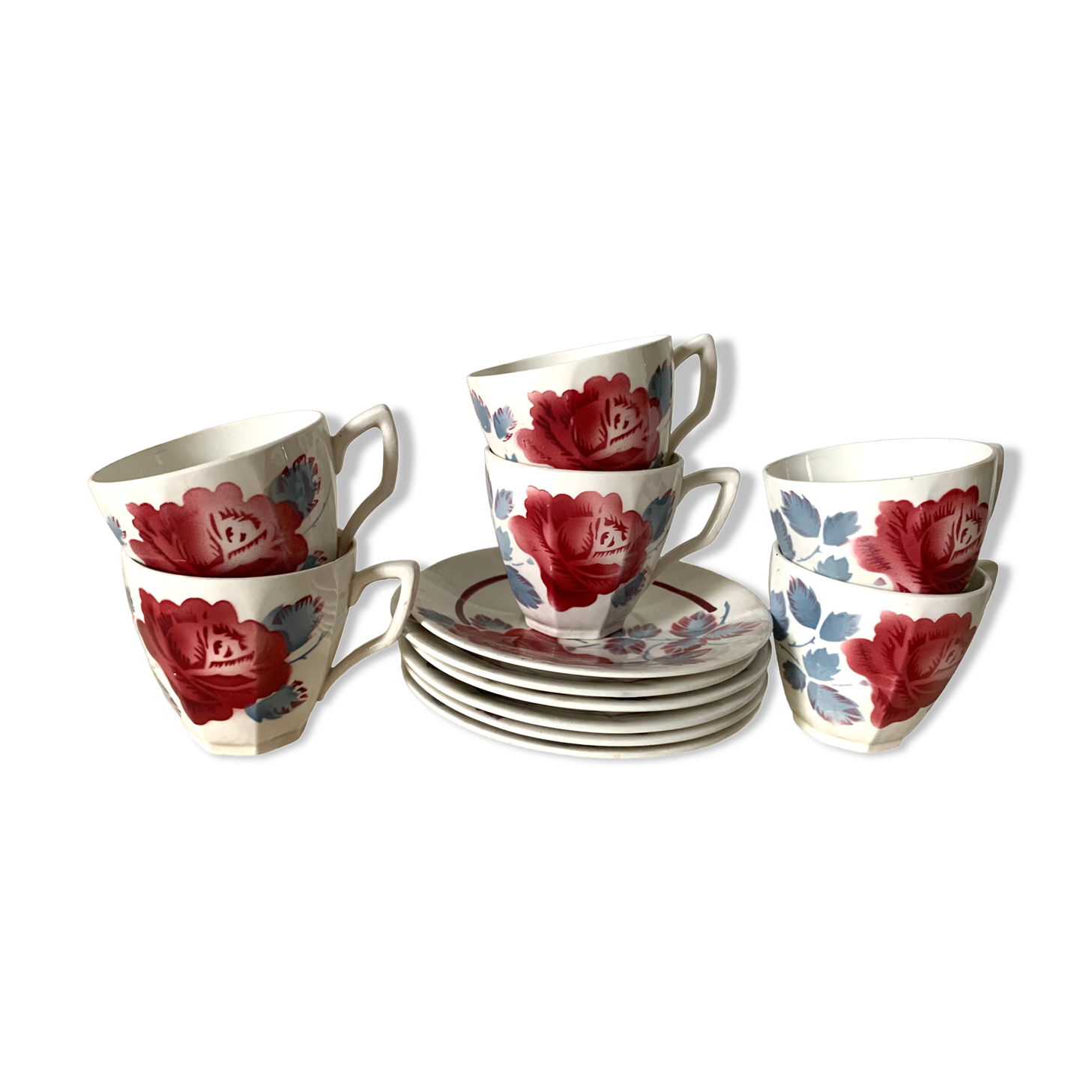 6 digoin coffee cups