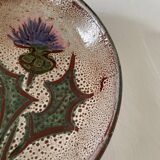 Vallauris deep plate with thistles