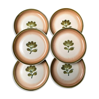 Set of 6 Gien flat plates
