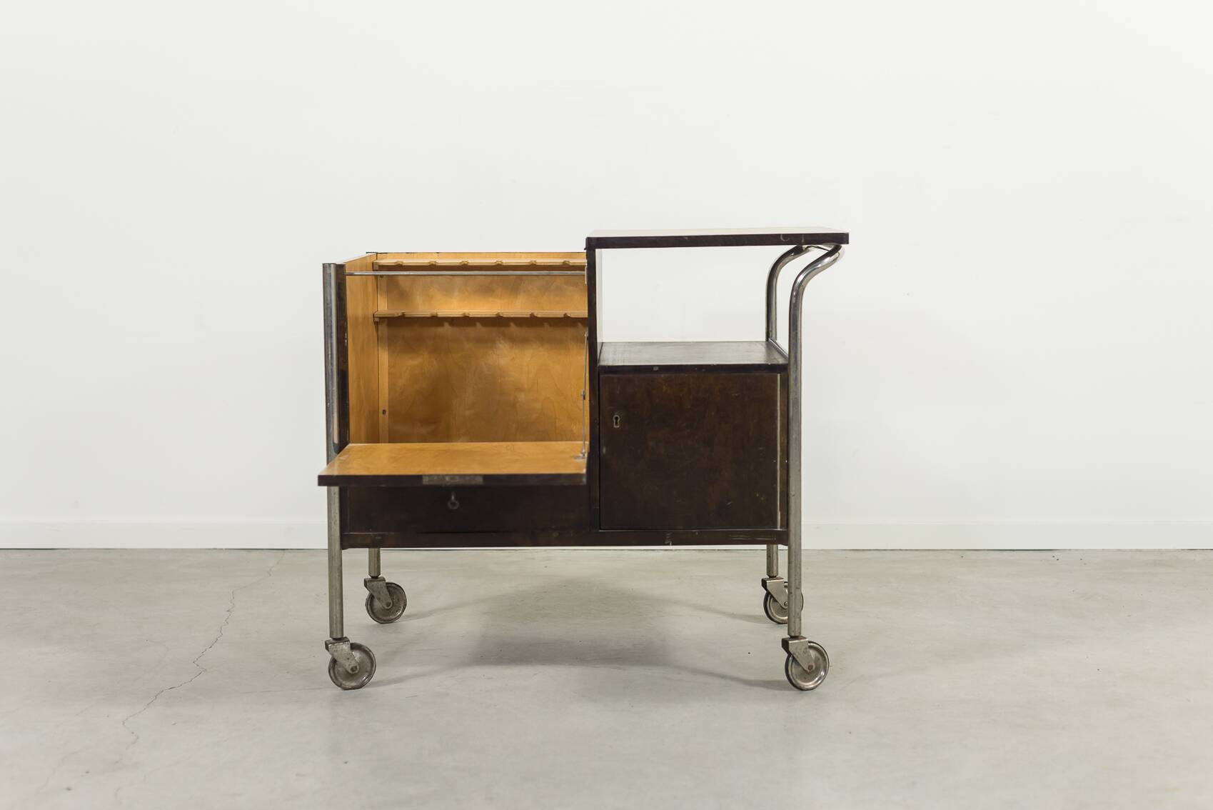 Art Deco serving trolley/bar cart, 1930's