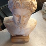 Mythological bust patinated plaster