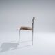 Tubular steel and cognac leatherette chair, 1980s