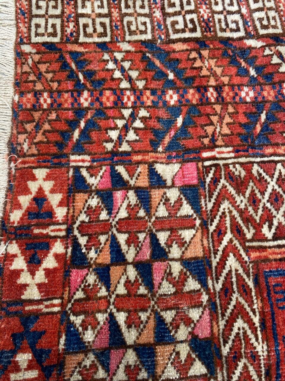 19th century Afghan Hatchlou tribal antique rug 131x140 cm