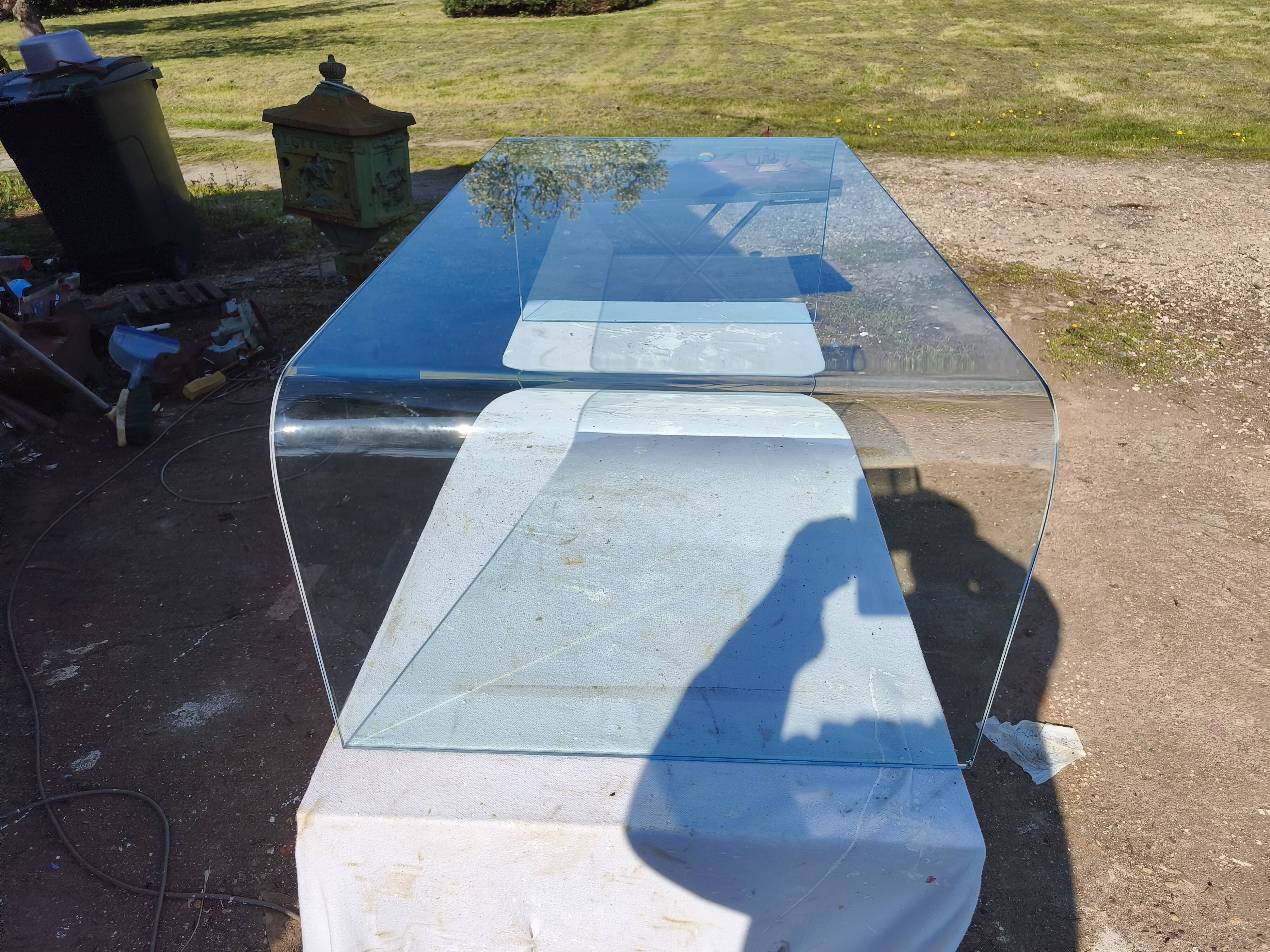 Tempered glass coffee table "Ligne Roset"