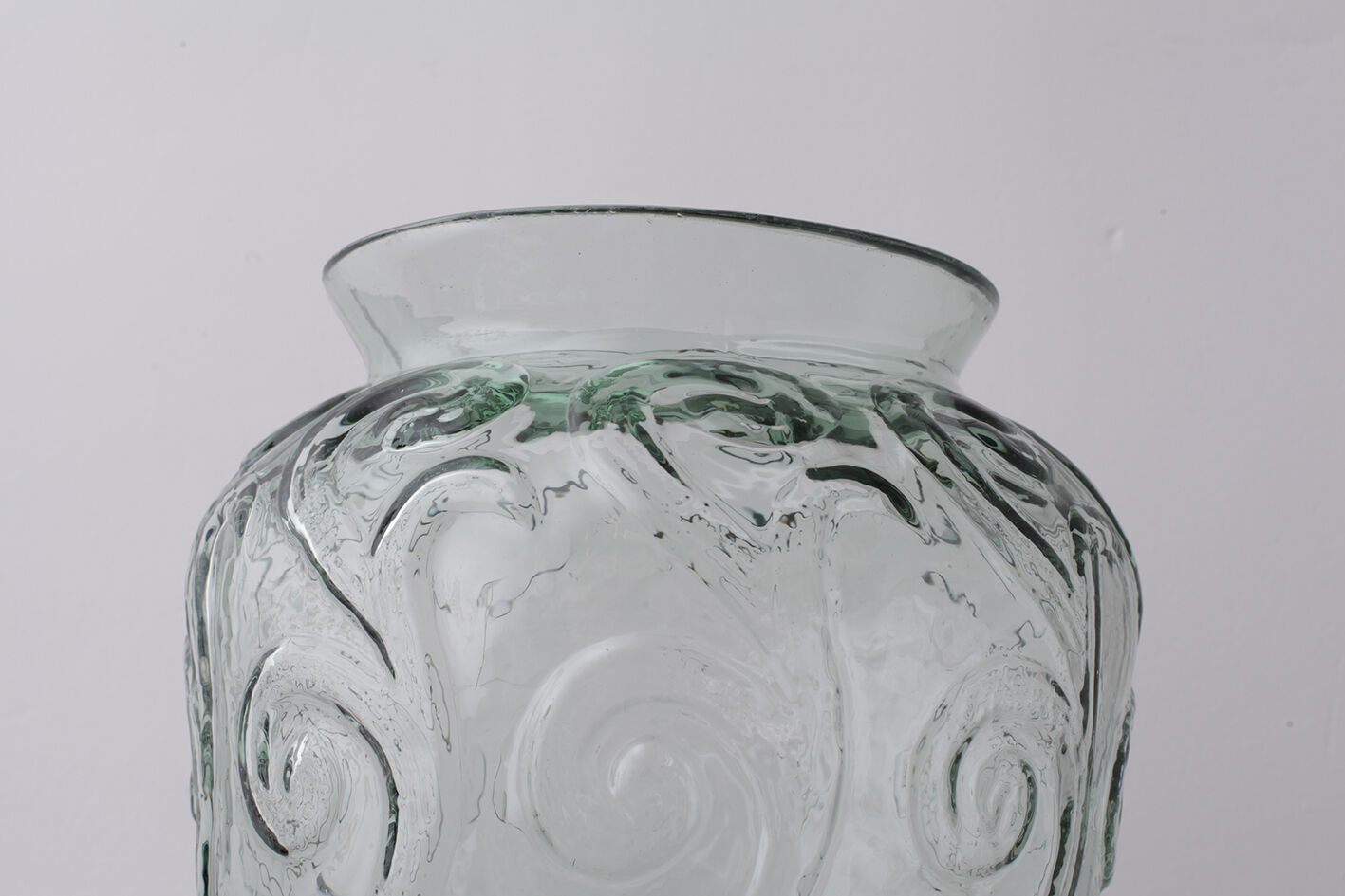Vase carved glass 51 cm