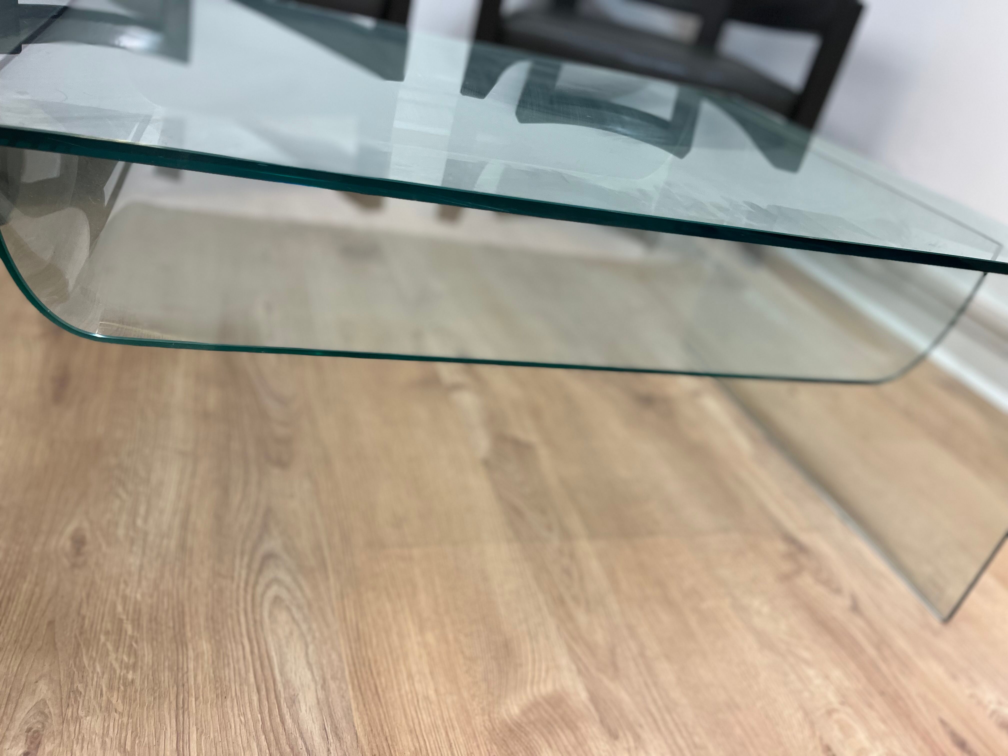 Glass coffee table