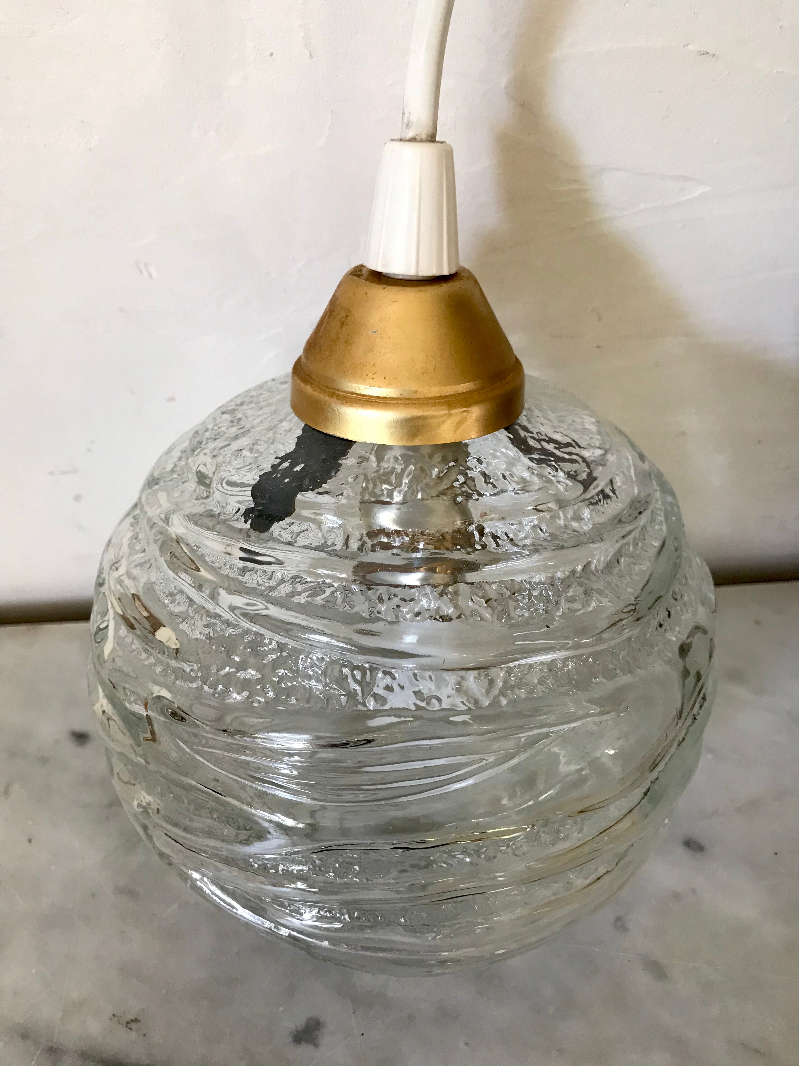 Vintage glass ball suspension