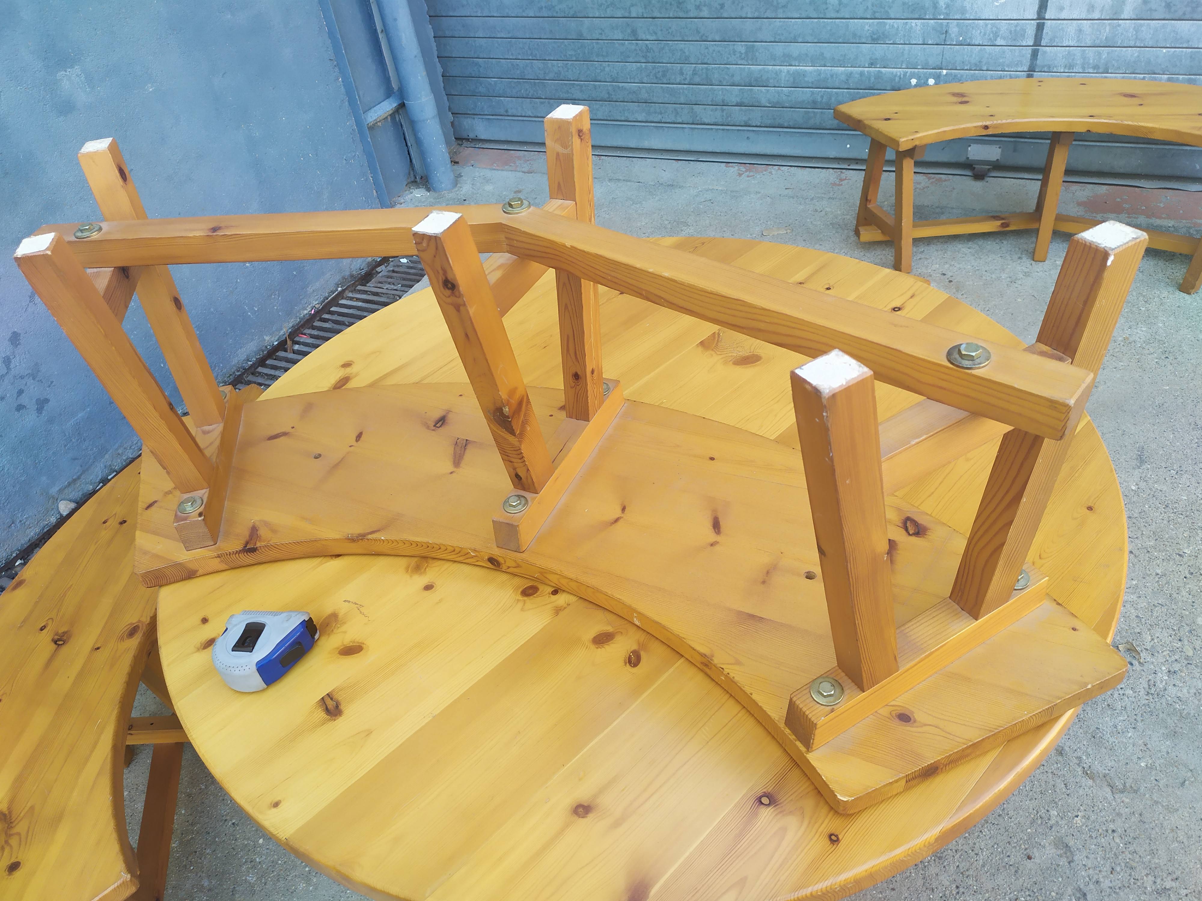 Table et banc châlet de montagne