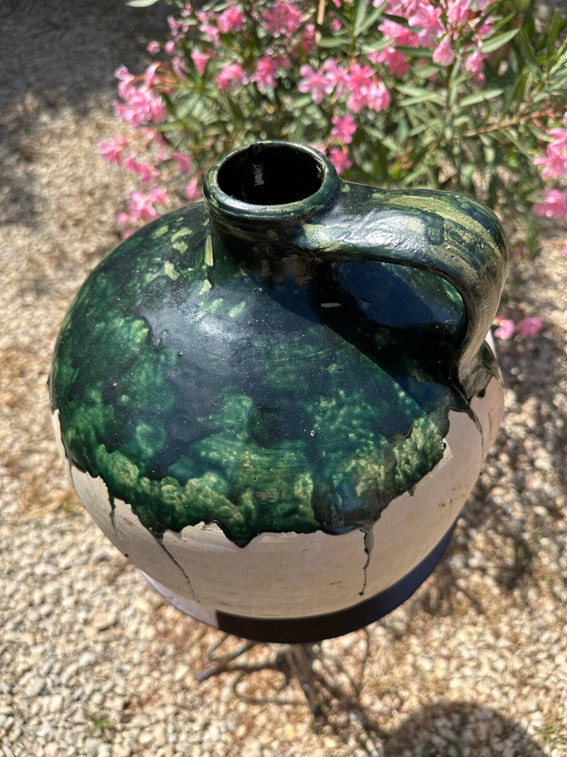 Terracotta pottery jug