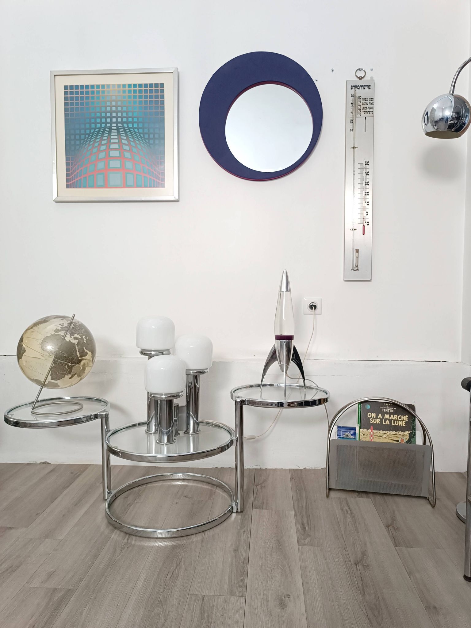 Lampe Space Age Verre De Murano 1970s