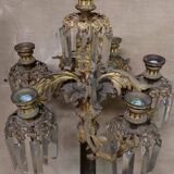 Paire d'Importants Grands Bougeoirs à Six Lumières En Bronze