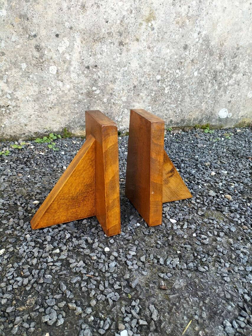 Wooden bookends