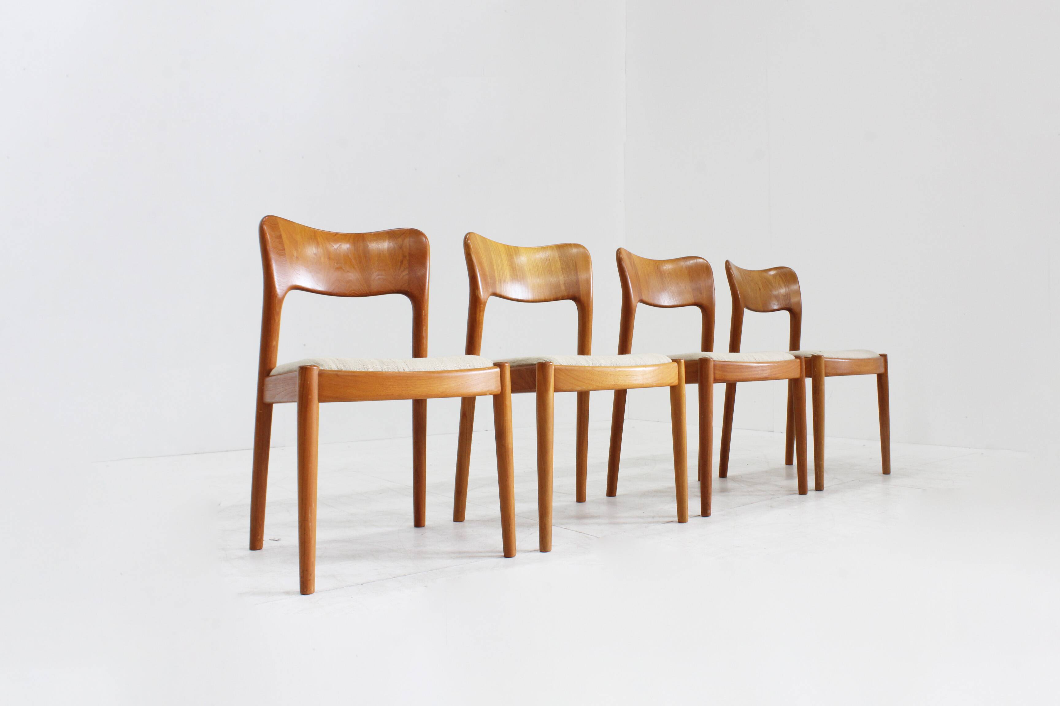 Chaises de salle à manger danoises vintage par Niels Koefoed pour Koefoeds Hornslet, 1960,