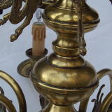 Dutch brass and bronze chandelier