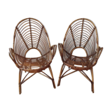 Two rattan chairs