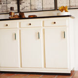 Old white buffet bakelite handles, 50s