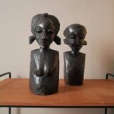 Statuettes vintage en bois sculpté