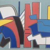 Alberto magnelli: blue composition - original lithograph