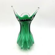 Vase vert Egermann, République tchèque, années 1970