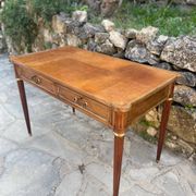 Louis XVI style mahogany flat desk from the late 19th century