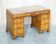 Victorian partner's desk in burr walnut with leather.