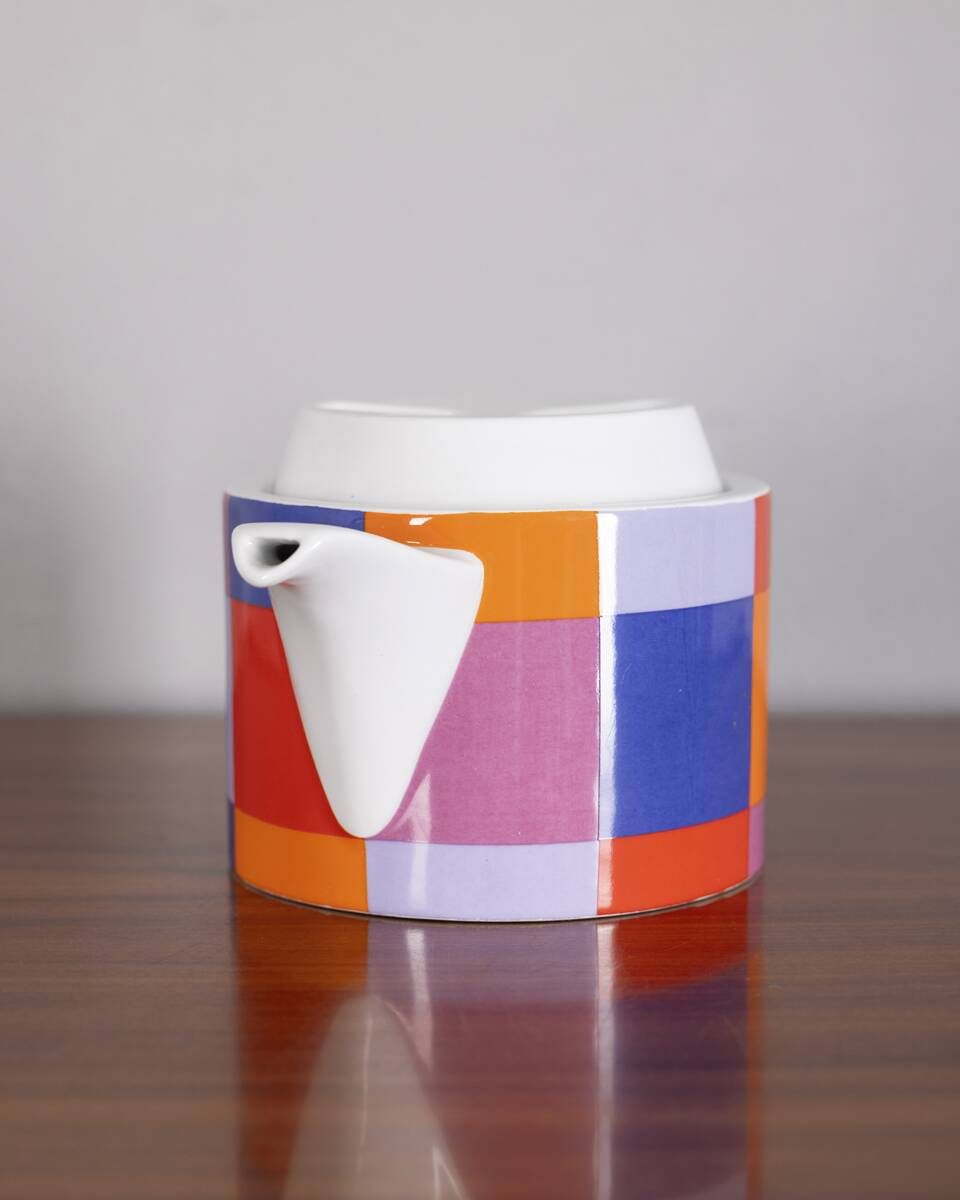 Vintage 1970s Ceramic Teapot by Ceramiche Pozzi, Compact Series