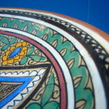 Morocco North Africa enamelled terracotta couscous plate or dish