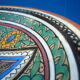 Morocco North Africa enamelled terracotta couscous plate or dish