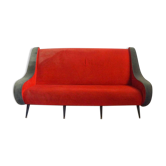 Banquette de 1950 en velours ras