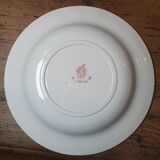 6 Gien Terre de Fer soup plates - Garland of Roses