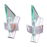 Late 20th Century Modern Triangular Sconces "Icaro" by Carlo Forcolini, for Artemide, Italy - a Pair