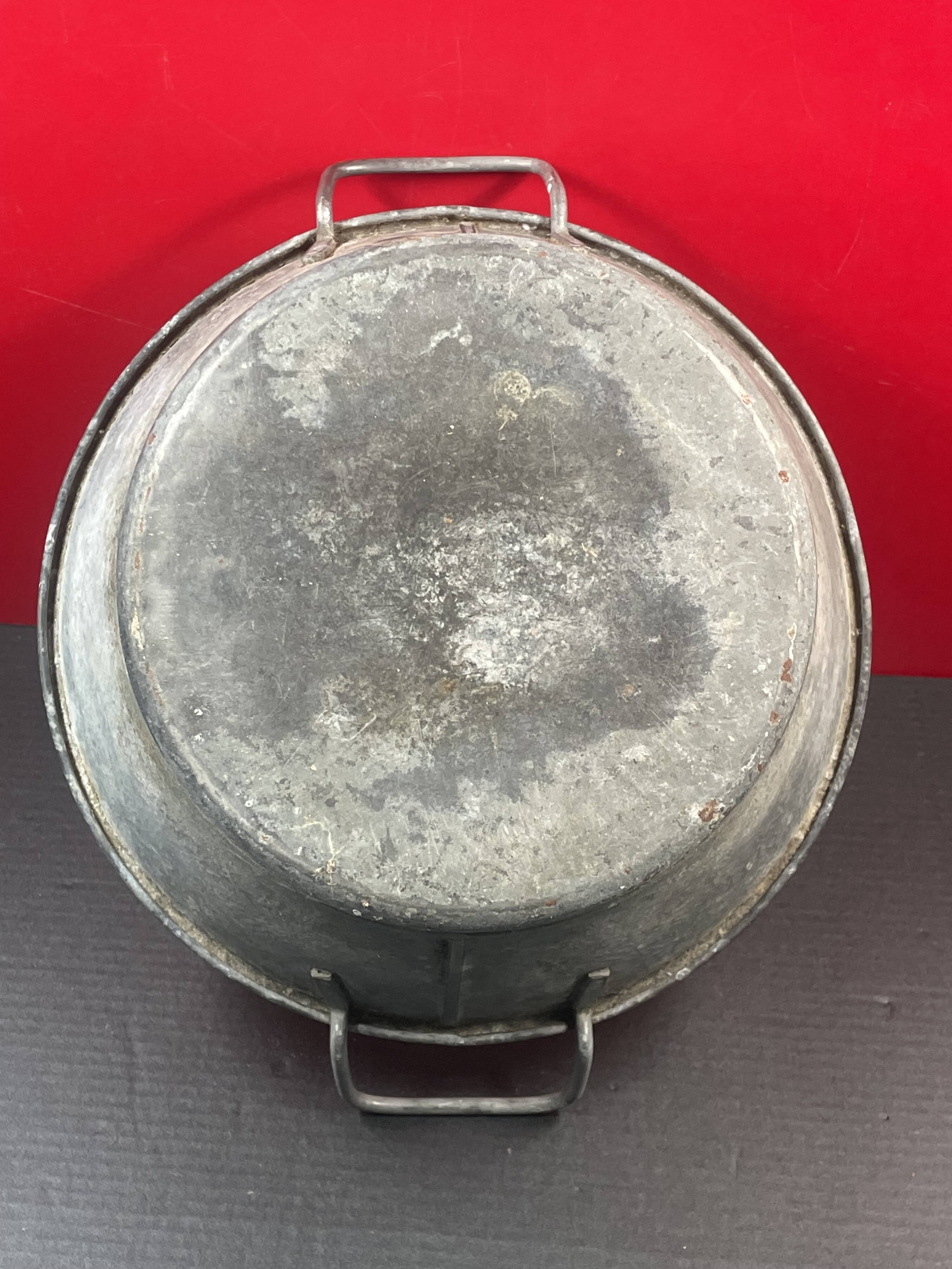 Old small zinc basin