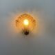 Pair of shell wall lights, glass and brass, France 1960