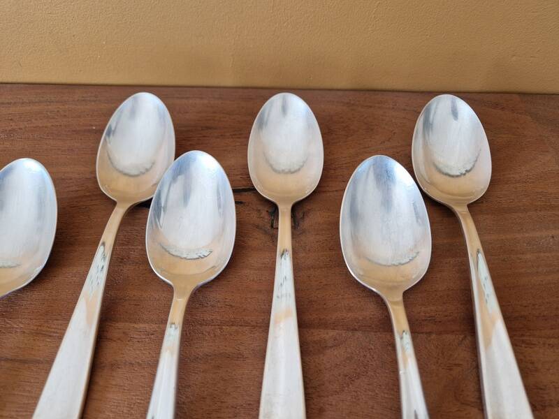 6 cuillères de table Christofle modèle Dax en métal argenté