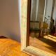 Beveled floral mirror