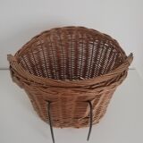Vintage wicker basket for bicycle